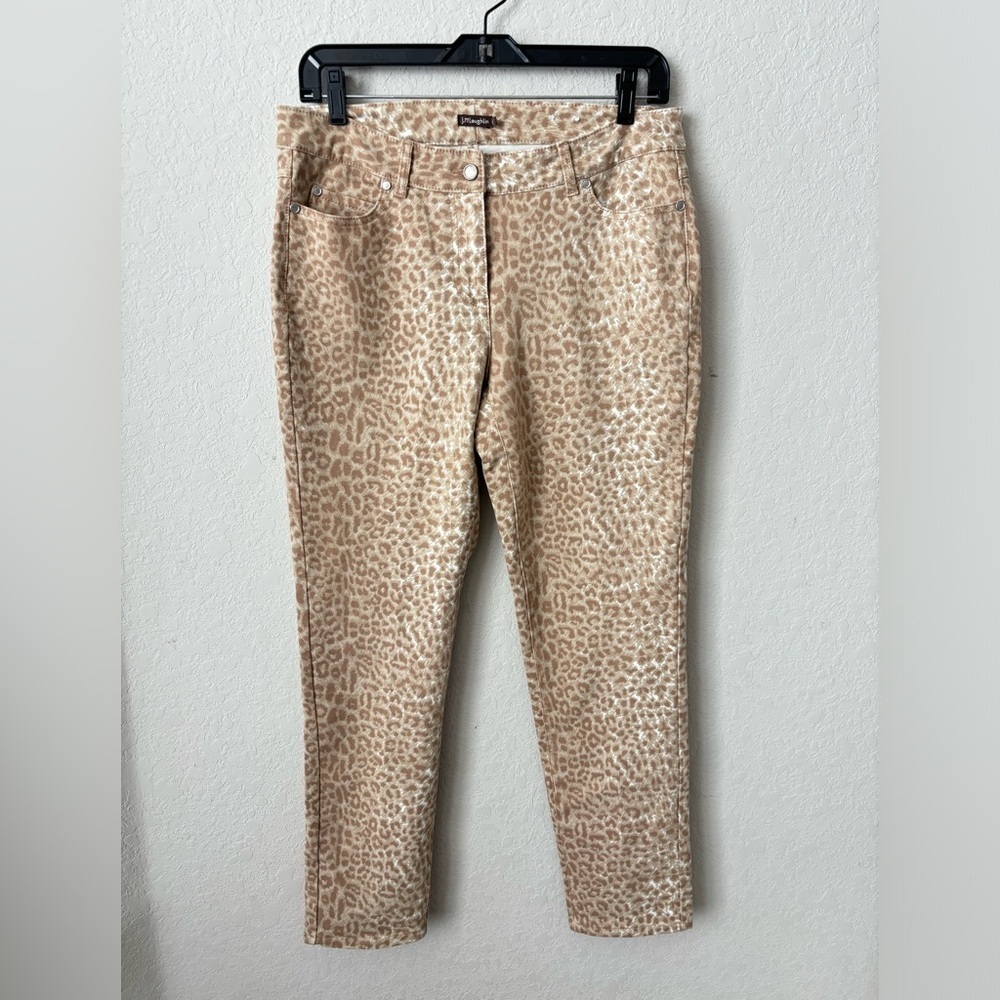 J. McLaughlin Leopard Print Skinny Jeans Size 8